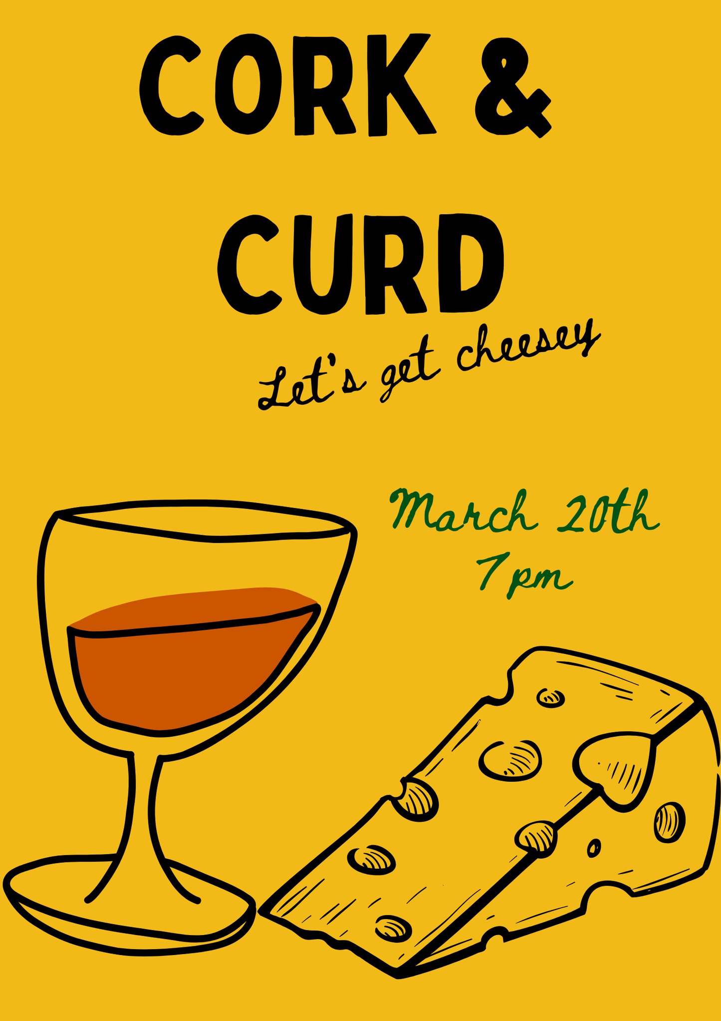 Cork and Curd - Wine & Cheese - 20th March - 7pm