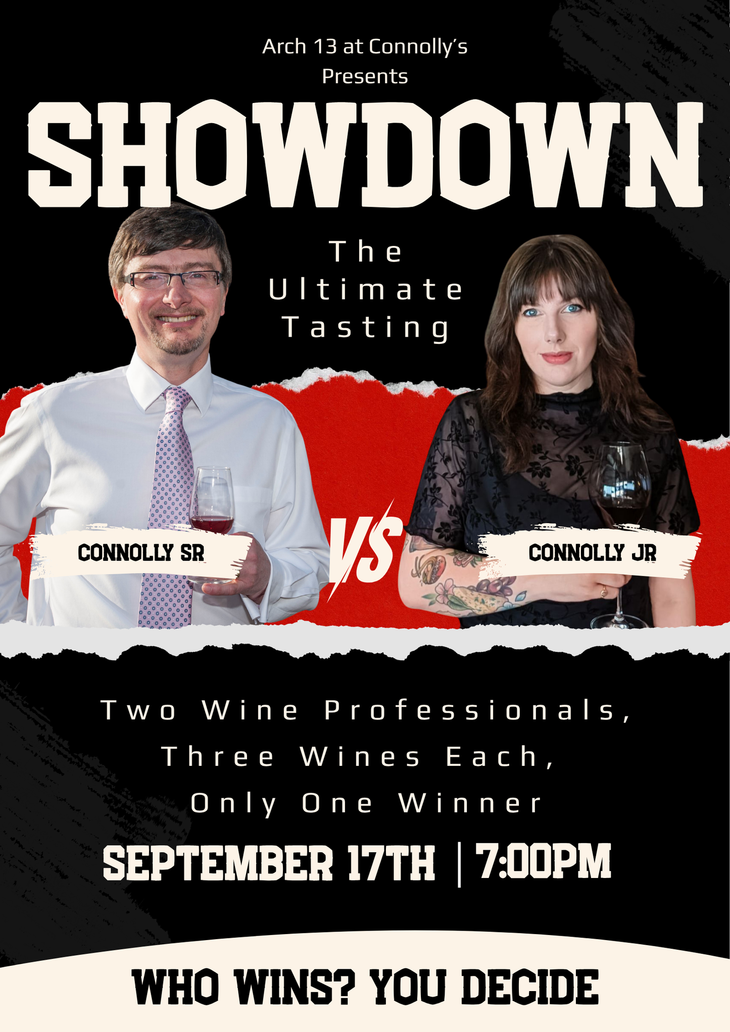 Arch 13 Presents: THE SHOWDOWN - Chris Vs Abi - 17th September - 7pm